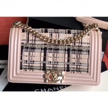 Replica Chanel Woven Tweed Medium Boy Flap Bag 2020 CE01668