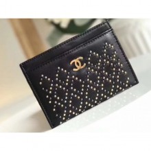AAA 1:1 Chanel Studded Card Holder Black CE03216