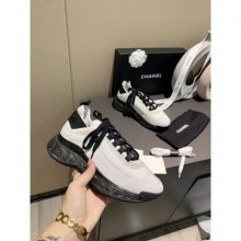 AAA 1:1 Chanel Suede Calfskin, Velvet & Grosgrain Gray/light blue G36299 Sneakers 10mm 2020 Collection 01 CE03242