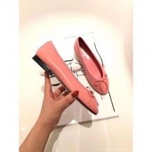 AAA Chanel Lambskin Classic Bow Ballerinas Flats Dark Pink CE02943
