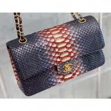 AAA Chanel Python Classic Flap Medium Bag A1112 03 CE02521