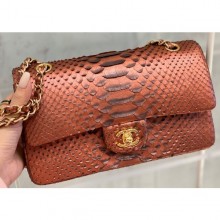 AAA Chanel Python Classic Flap Medium Bag A1112 25 CE01136