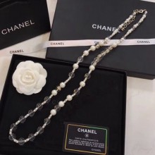 Best 1:1 Chanel Glass Pearls Long Necklace AB2505 2019 Collection CE00623