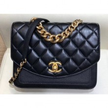 Best Chanel Chain Handle Flap Bag AS0785 Black 2019 CE01115