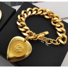 Chanel Brass Heart Necklace 34 2020 Collection CE03738