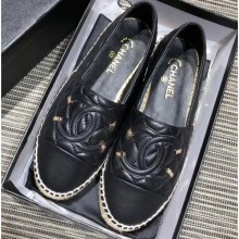 Chanel CC Filigree Espadrilles Black 2019 CE01053