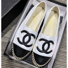 Chanel CC Filigree Espadrilles White/Black 2019 CE02809