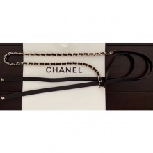 Chanel Chain and Leather Belt Black/Gold 2019 Collection CE01211