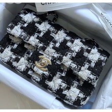 Chanel COCO Tweed Small Flap Bag Black/White 2020 Collection CE02396