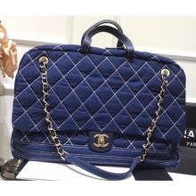 Chanel Denim Flap Bowling Luggage Bag 2019 CE01967