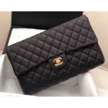 Chanel Grained Calfskin Classic Clutch Bag A57650 Black 2019 CE01788