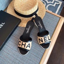 Chanel Heel 4.5cm Lambskin Mules G34871 apricot 2019 CE01927