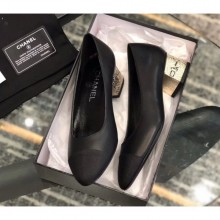 Chanel Heel 4cm Lambskin/Grosgrain Pumps G34906 Black 2019 CE02538