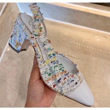 Chanel Heel 6.5cm Slingbacks G31318 Tweed 14 2020 CE03157
