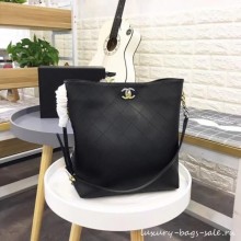 Chanel hobo handbag AS0414 black CE04382