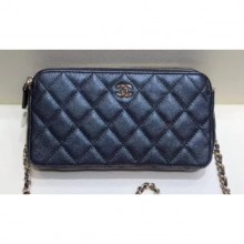 Chanel Iridescent Pearl Caviar Classic Clutch with Chain Bag A82527 Black 2019 CE02068