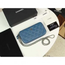 Chanel Iridescent Pearl Caviar Classic Clutch with Chain Bag A82527 Blue 2019 CE04266
