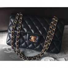 Chanel Lambskin Classic Flap New Small Bag A01113 Black/Gold 2018 CE01001