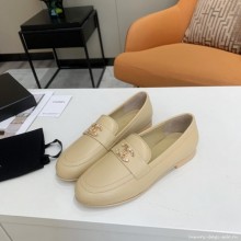 Chanel Lambskin Crystal CC Loafers G36343 Beige 2020 Collection CE02366