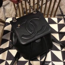 Chanel Lambskin Drawstring CC Flap Backpack Black 2019 Collection CE03169
