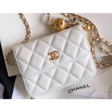Chanel Lambskin Waist Bag AP1465 White 2020 CE04186