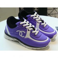 Chanel Lycra Sneakers G34765 Purple 2019 CE02030