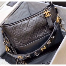 Chanel Medium CHANEL'S GABRIELLE Hobo Bag in Aged Calfskin AS1582 Black 2020(Top Quality) Collection CE04115
