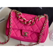 Chanel Medium Resin Flap Runway Bag AS1353 Fuchsia 2020 CE00504