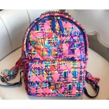 Chanel Printed Fabric Foulard Backpack Bag A57104 2018 CE02177