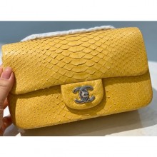Chanel Python Classic Flap Small Bag A1116 12 CE01738
