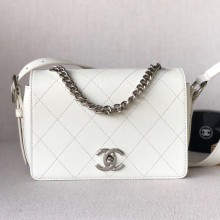 Chanel Quilted Flap Bag AS0574 White 2019 Collection CE03767