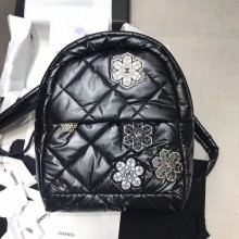 Chanel Quilted Lambskin Backpack AS1025 Black 2019 Collection CE03756