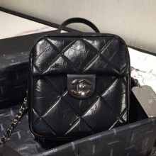 Chanel Quilted Vintage Leather Camera Case Bag AS1323 Black 2020 Collection CE03921