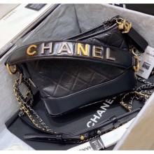 Chanel Samll CHANEL'S GABRIELLE Hobo Bag in Aged Calfskin AS0865 Black 2020(Top Quality) Collection CE01845