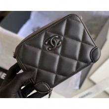 Chanel Square Leather Mini Box Bag Matte Hardware AP1132 Black 2020 CE04303