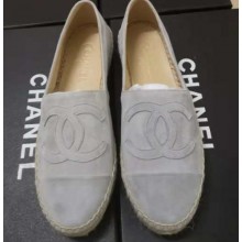 Chanel Suede CC Logo Espadrilles Gray CE02847