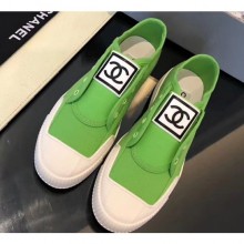 Chanel Vintage CC Logo Sneakers Green 2019 CE02356