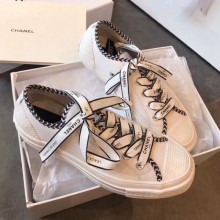 Chanel x Converse Logo Laces Sneakers White 2019 Collection CE01742