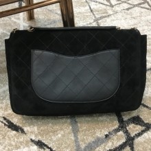 Chanel x Pharrell Oversize Suede Flap Bag Black 2019 Collection CE04206