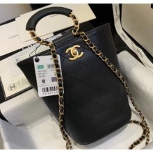 Cheap Chanel Chain Handle Bucket Backpack Bag AS1362 Black 2020 CE02654