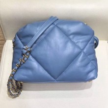 Cheap Chanel Maxi Quilted Lambskin Small Bowling Shoulder Bag AS0781 Blue 2019 Collection CE01365