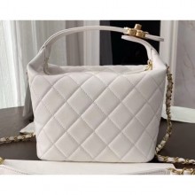 Cheap Chanel Quilted Large Hobo Clutch Bag AS1747 White 2020 CE00596