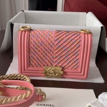 Cheap Knockoff Chanel Small Boy Chanel Handbag A67085 Pink 2019 Collection CE03251