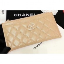 Cheap Replica Chanel Iridescent Pearl Caviar Pouch Clutch Bag Beige 2019 CE01416