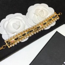 Designer Replica Chanel Leather Chain Bracelet 08 2020 Collection CE02243