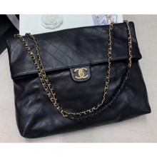 Fake AAA Chanel Calfskin Quilting Leather Flap Bag Black 2020 CE02170