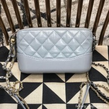 Fake Chanel Gabrielle Clutch on Chain/Mini Bag A94505 Light Blue 2019 Collection CE01237