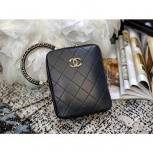 Fake Chanel Original Small Sheepskin camera bag AS1753 black CE01484