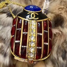 Fake Chanel Resin Beetle Evening Clutch with Chain AS0838 Gold/Blue/Red 2019 Collection CE02832