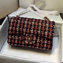 Fake Chanel Tweed Small Flap Bag Red/Blue/White 2019 Collection CE04066